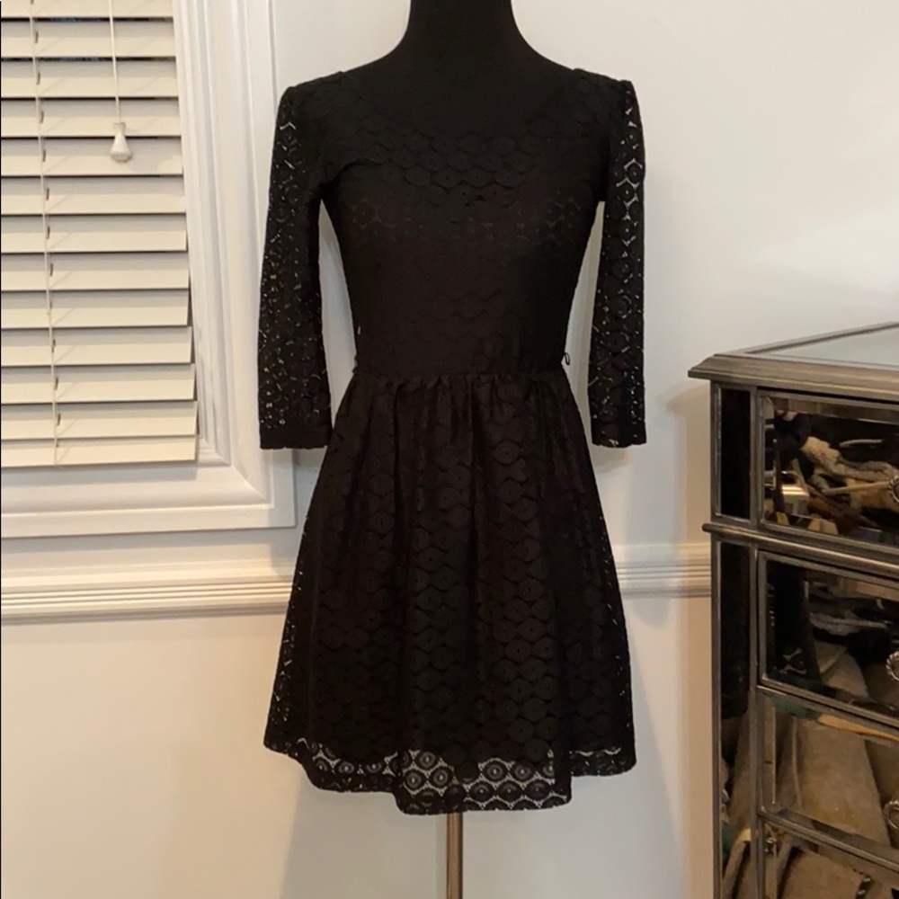 black lace dress